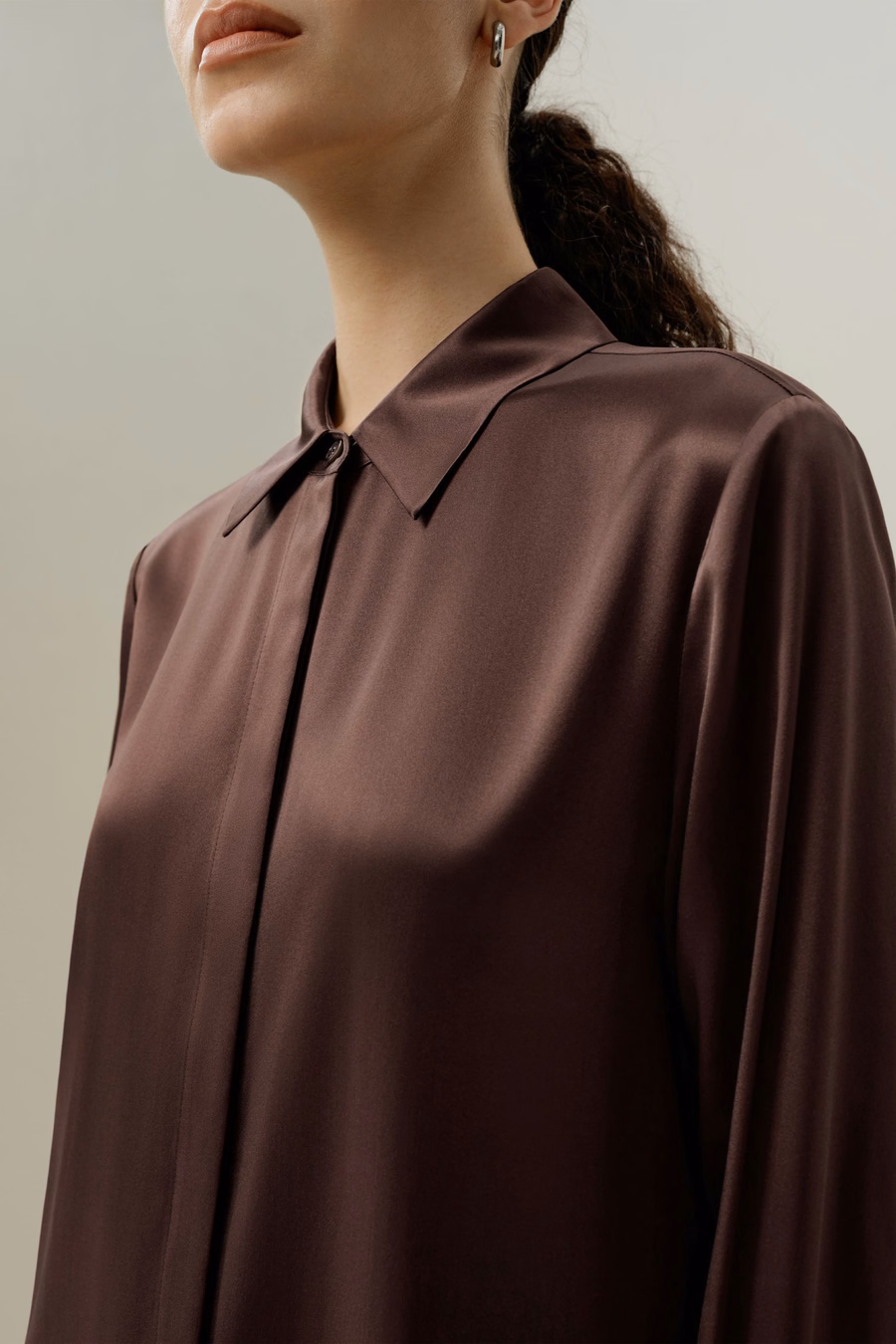 Zijde Charmeuse Shirt Jurk