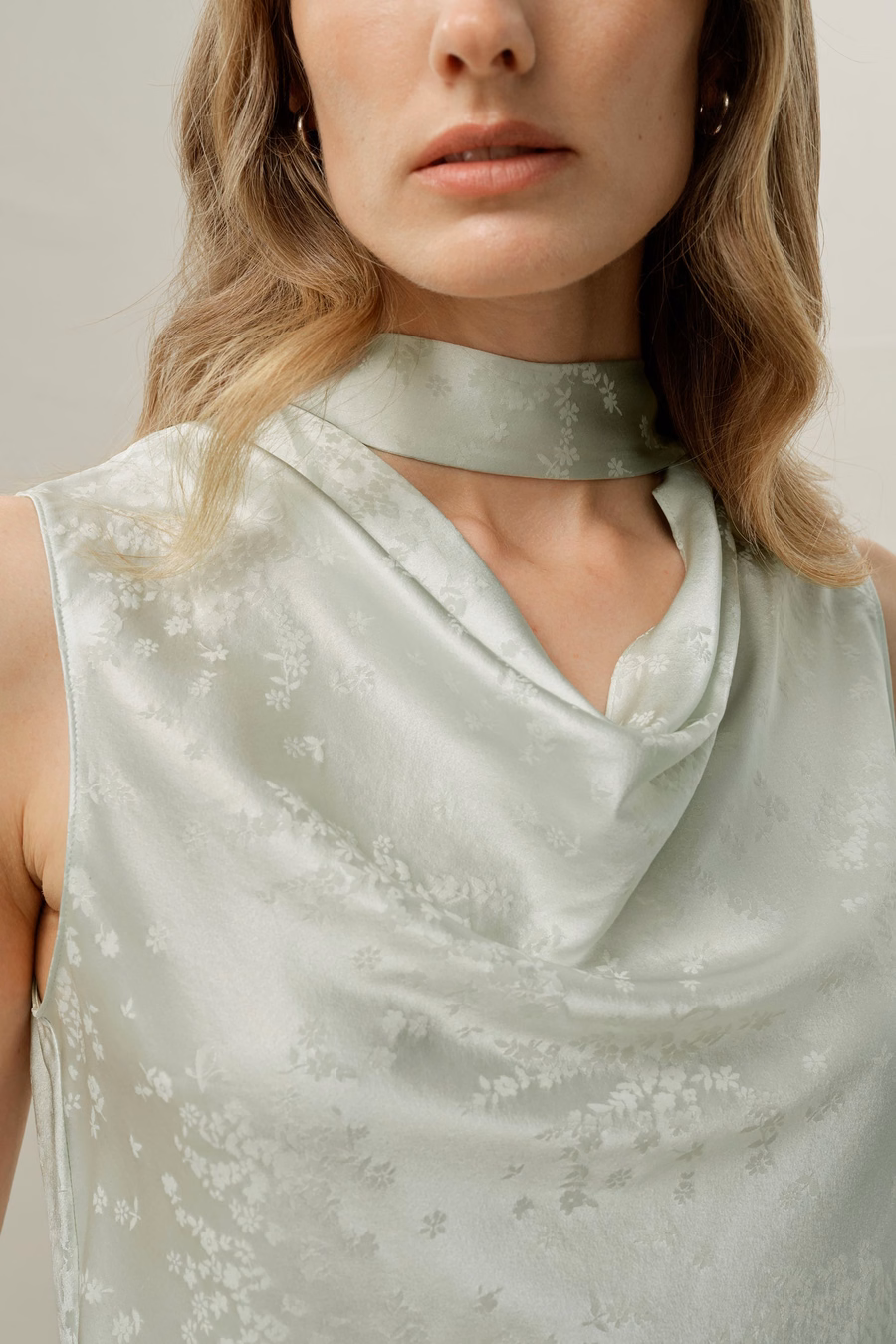 YING Jacquard Zijde Tank