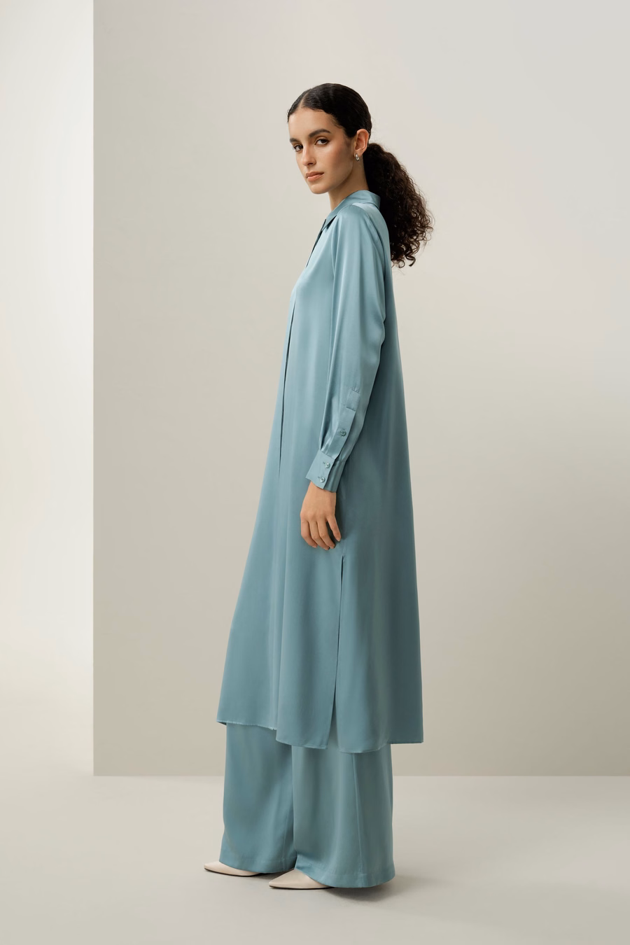 Zijde Charmeuse Shirt Jurk