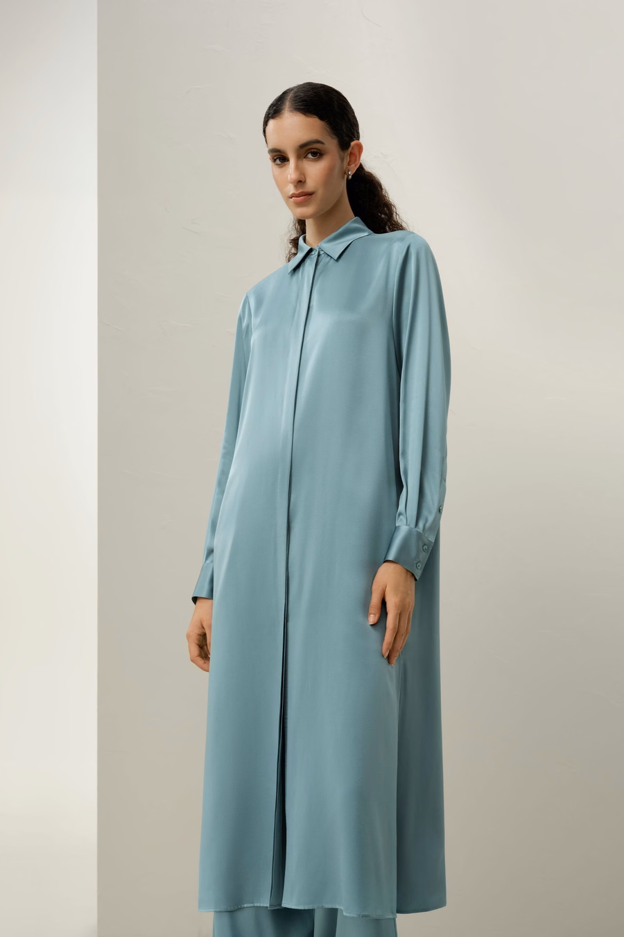 Zijde Charmeuse Shirt Jurk