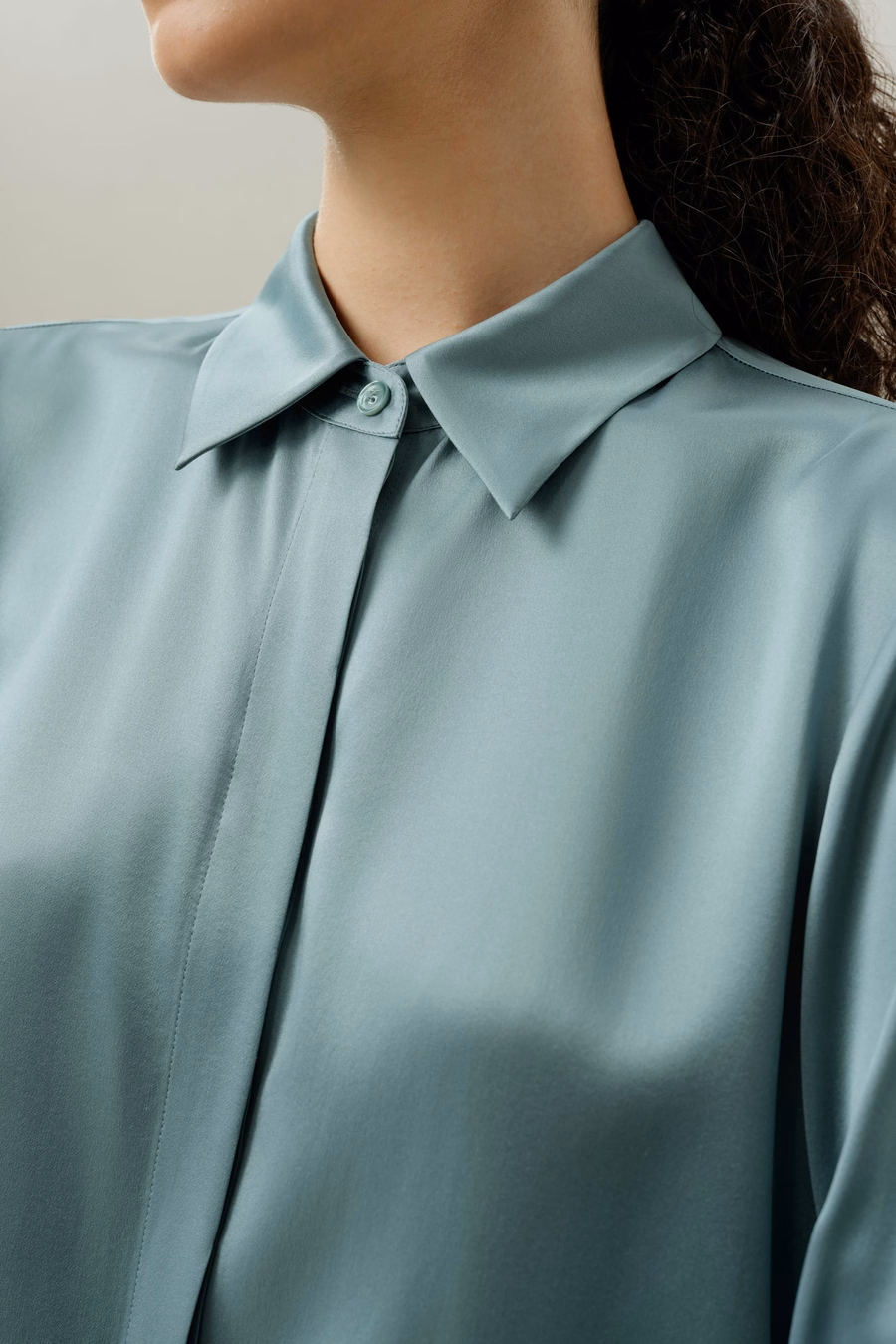 Zijde Charmeuse Shirt Jurk