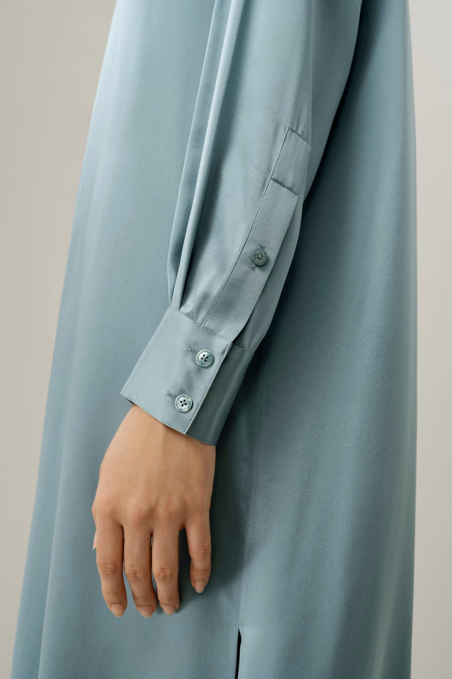 Zijde Charmeuse Shirt Jurk