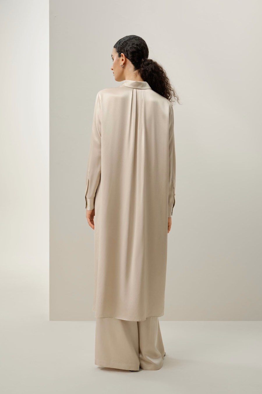 Zijde Charmeuse Shirt Jurk