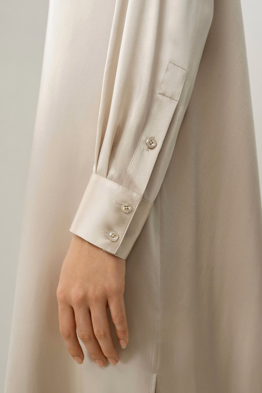 Zijde Charmeuse Shirt Jurk