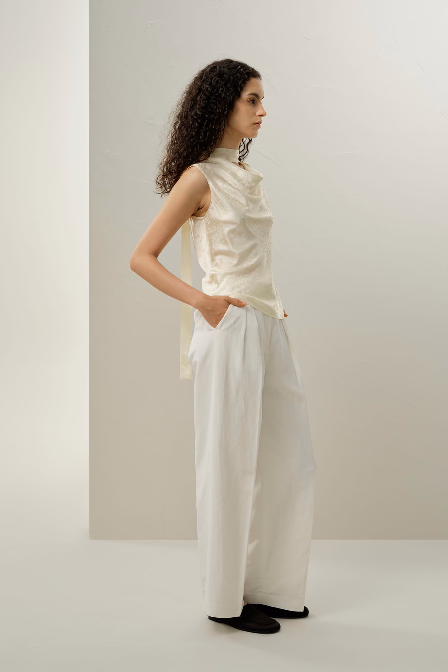 YING Jacquard Zijde Tank