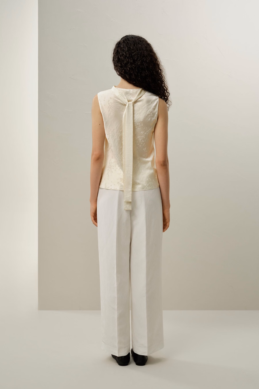 YING Jacquard Zijde Tank