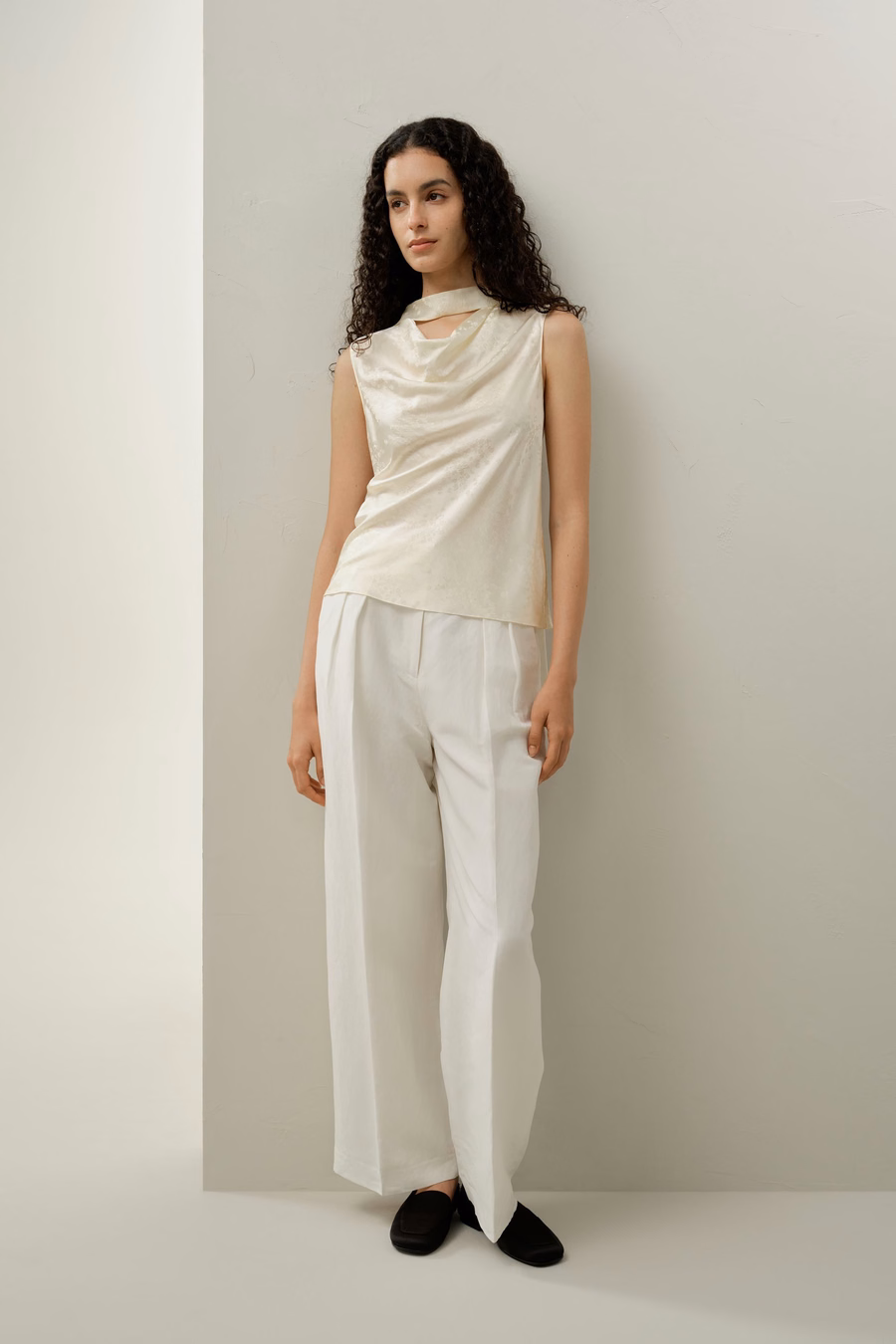 YING Jacquard Zijde Tank