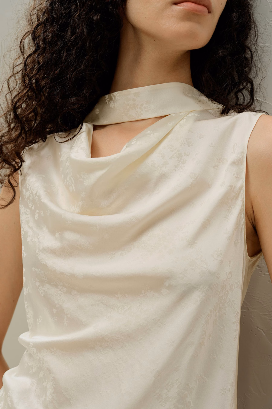 YING Jacquard Zijde Tank