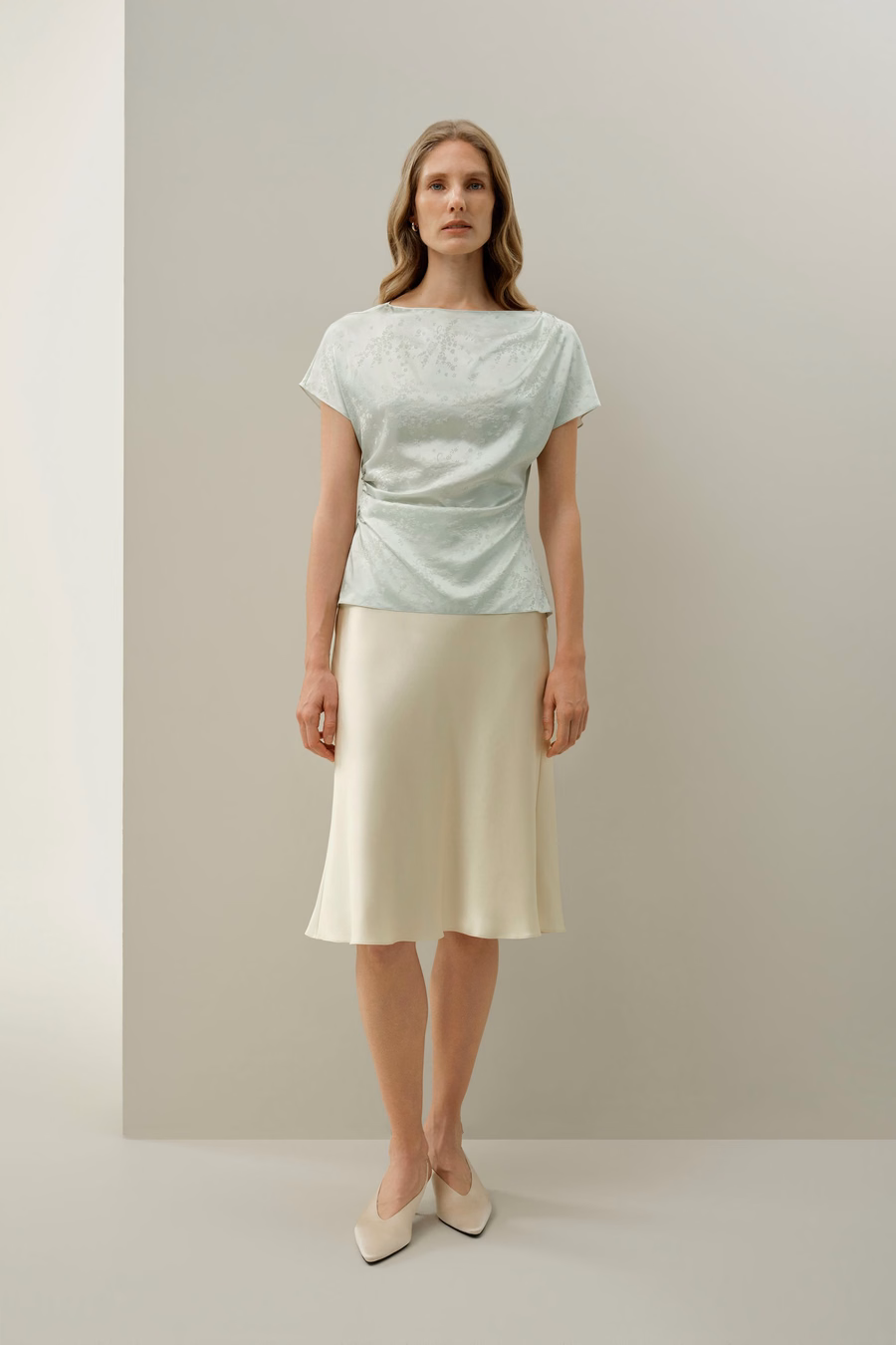 YING Jacquard Zijde Top