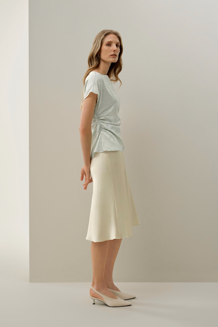YING Jacquard Zijde Top