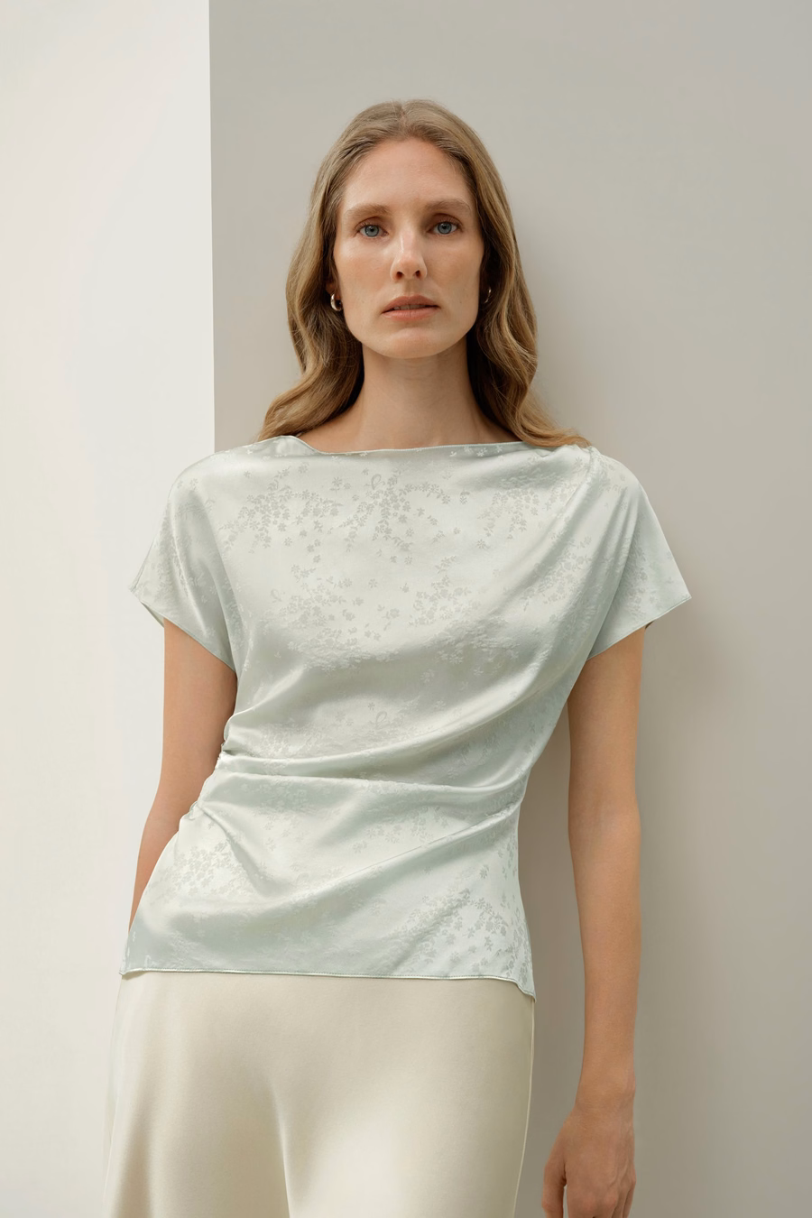 YING Jacquard Zijde Top