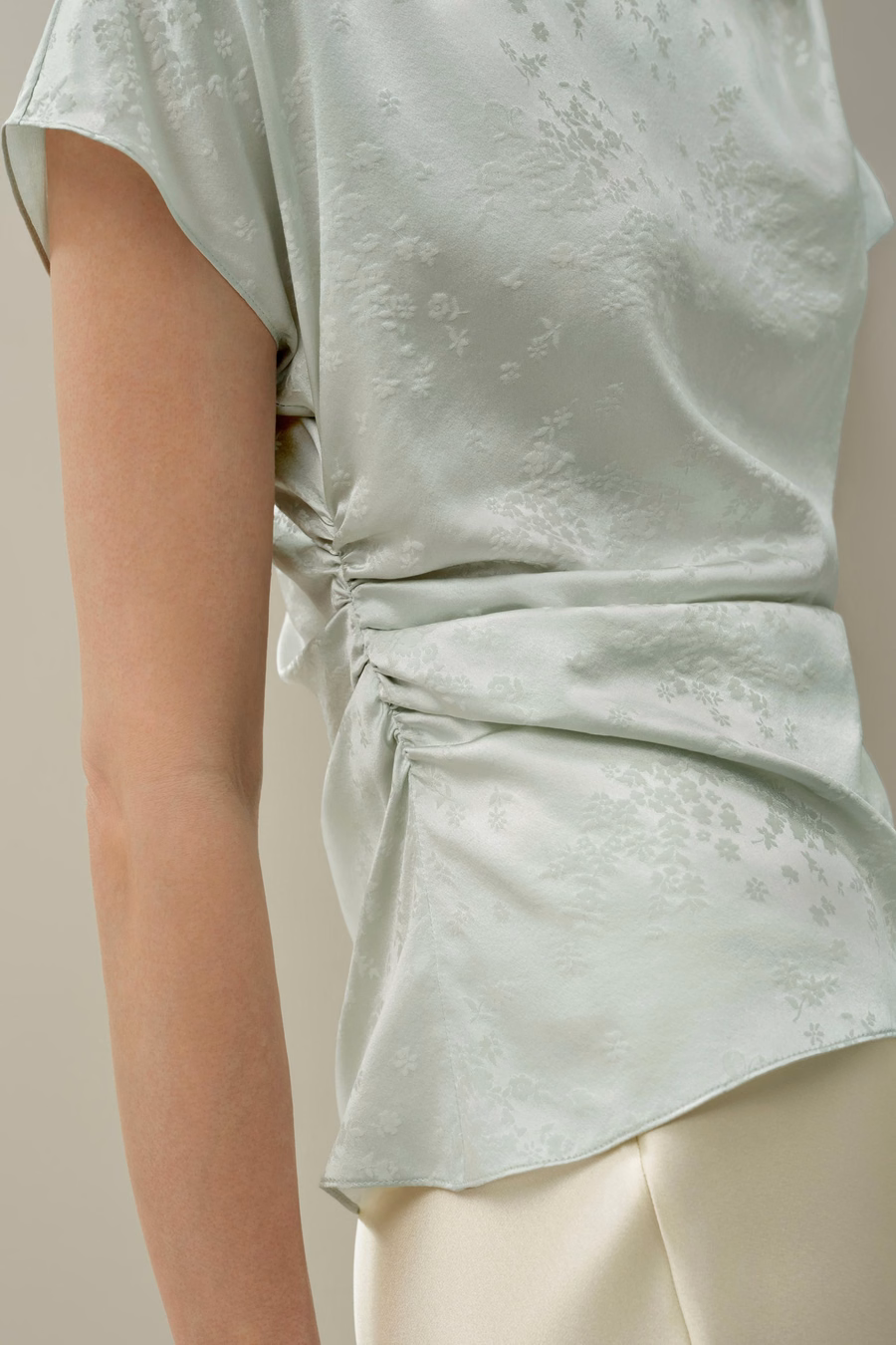 YING Jacquard Zijde Top