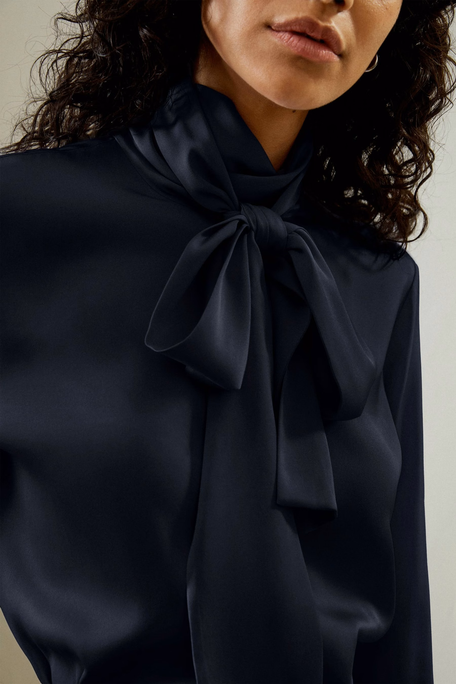 Zijde Turtleneck Riem Blouse