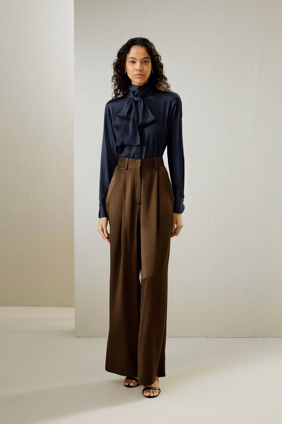 Zijde Turtleneck Riem Blouse