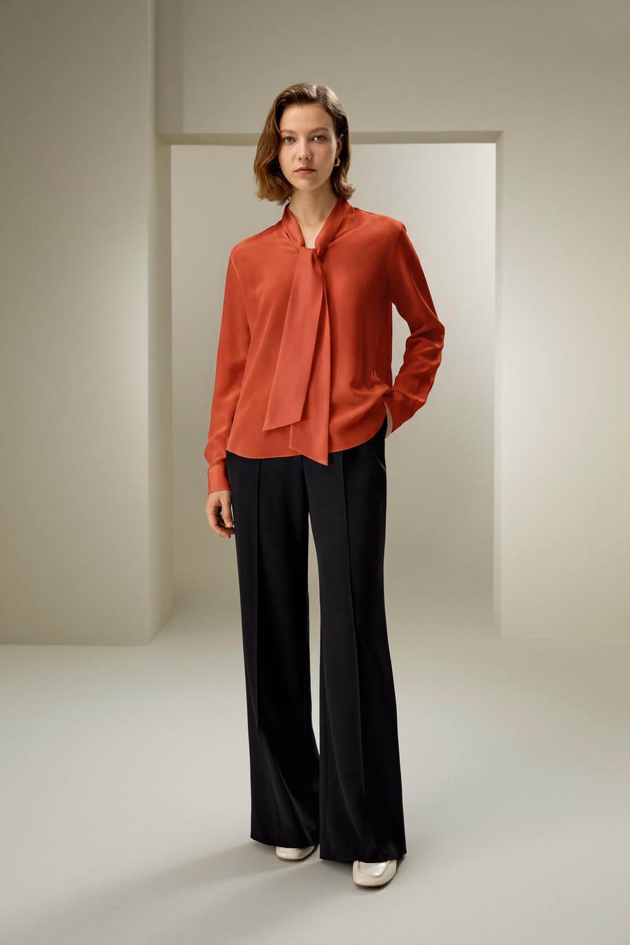 Zijde Vlinderstrik Blouse