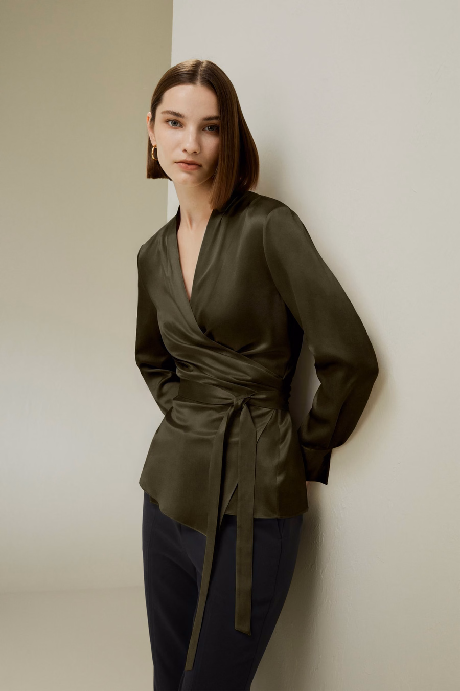 Silk Wrap Blouse