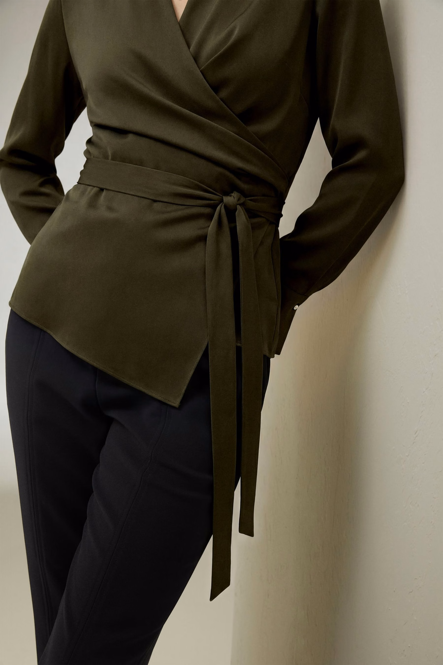 Silk Wrap Blouse