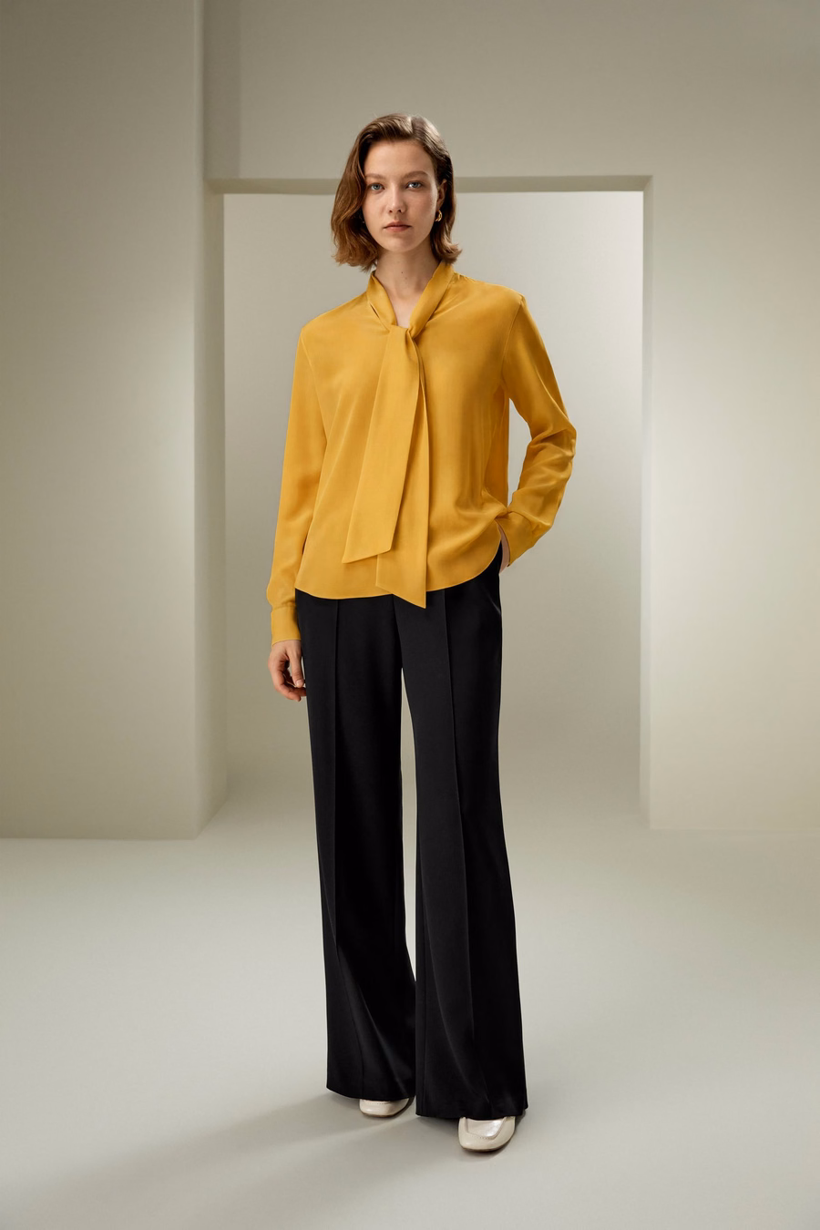 Zijde Vlinderstrik Blouse