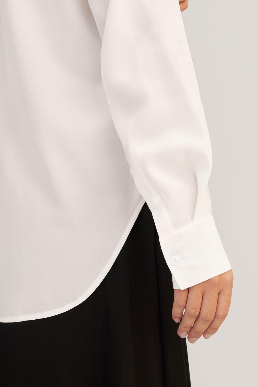 Drop Schouders Oversized Zijde Shirt