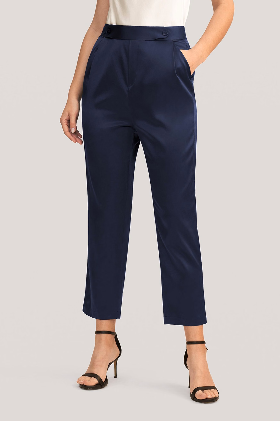 Comfort Fit Zijde Sigaretbroek