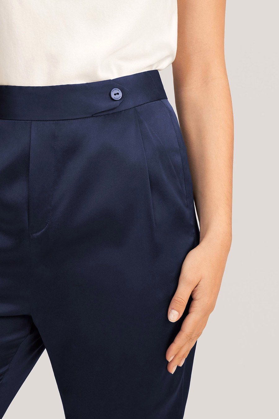 Comfort Fit Zijde Sigaretbroek