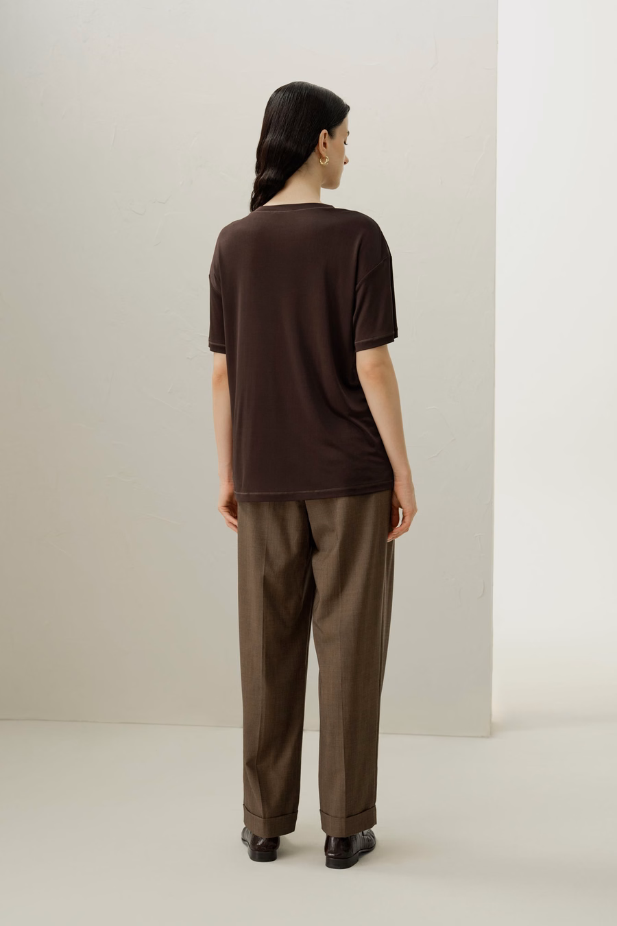 Oversized Zijde Jersey T-shirt