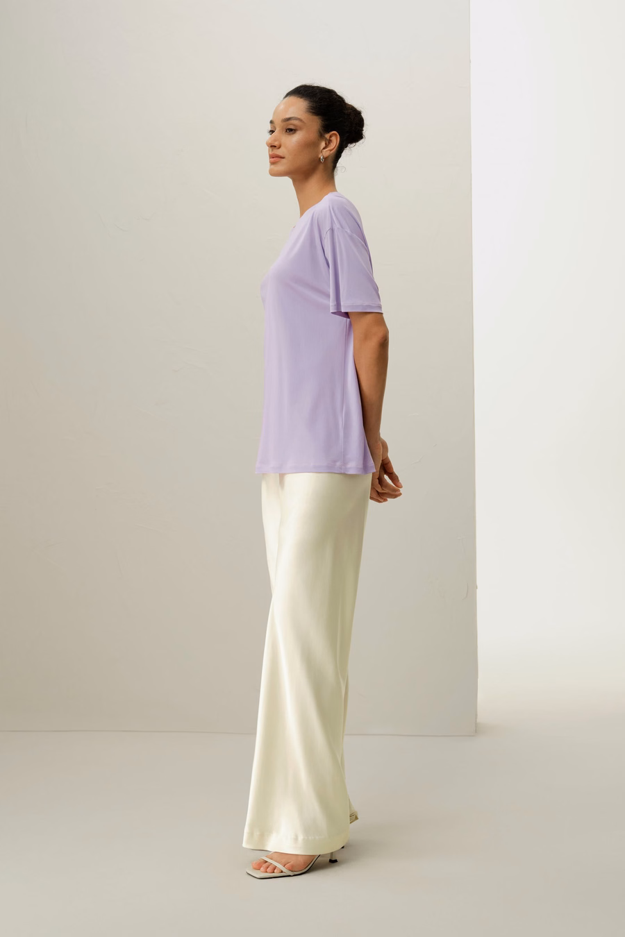Oversized Zijde Jersey T-shirt