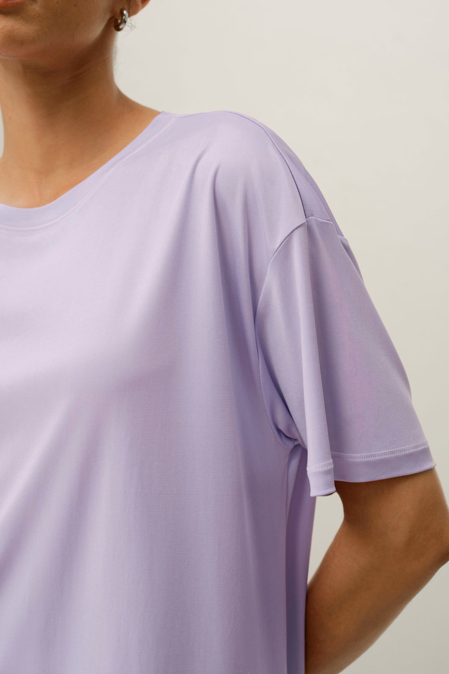 Oversized Zijde Jersey T-shirt