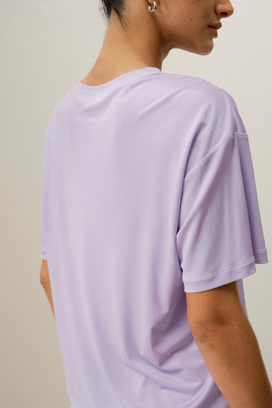 Oversized Zijde Jersey T-shirt