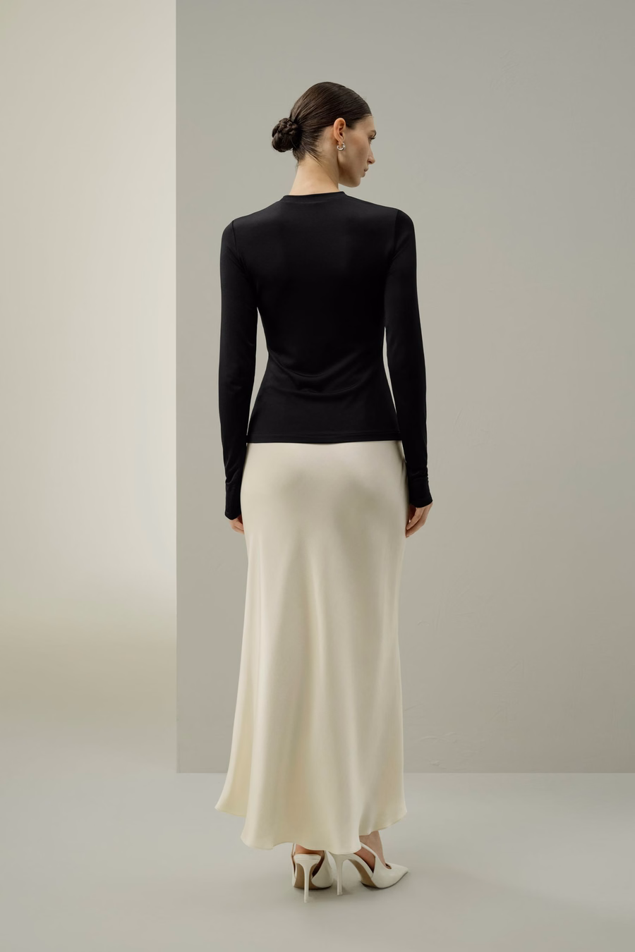 Zijde Breeze Jersey Lange Mouwen Slinky Top