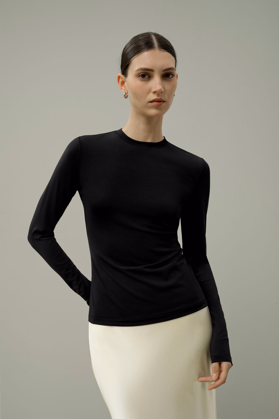 Zijde Breeze Jersey Lange Mouwen Slinky Top