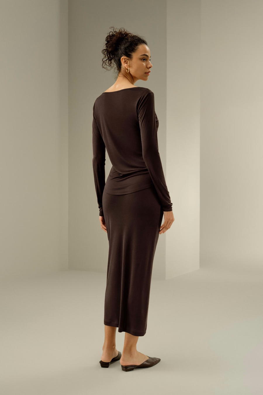 Scoop-Neck Pure Zijde Slim Fit Top