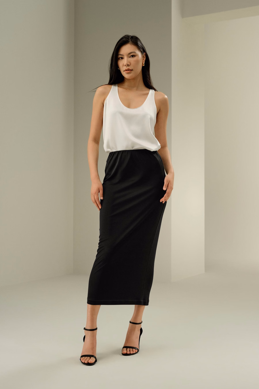 Elegante Zijden Midi Rok