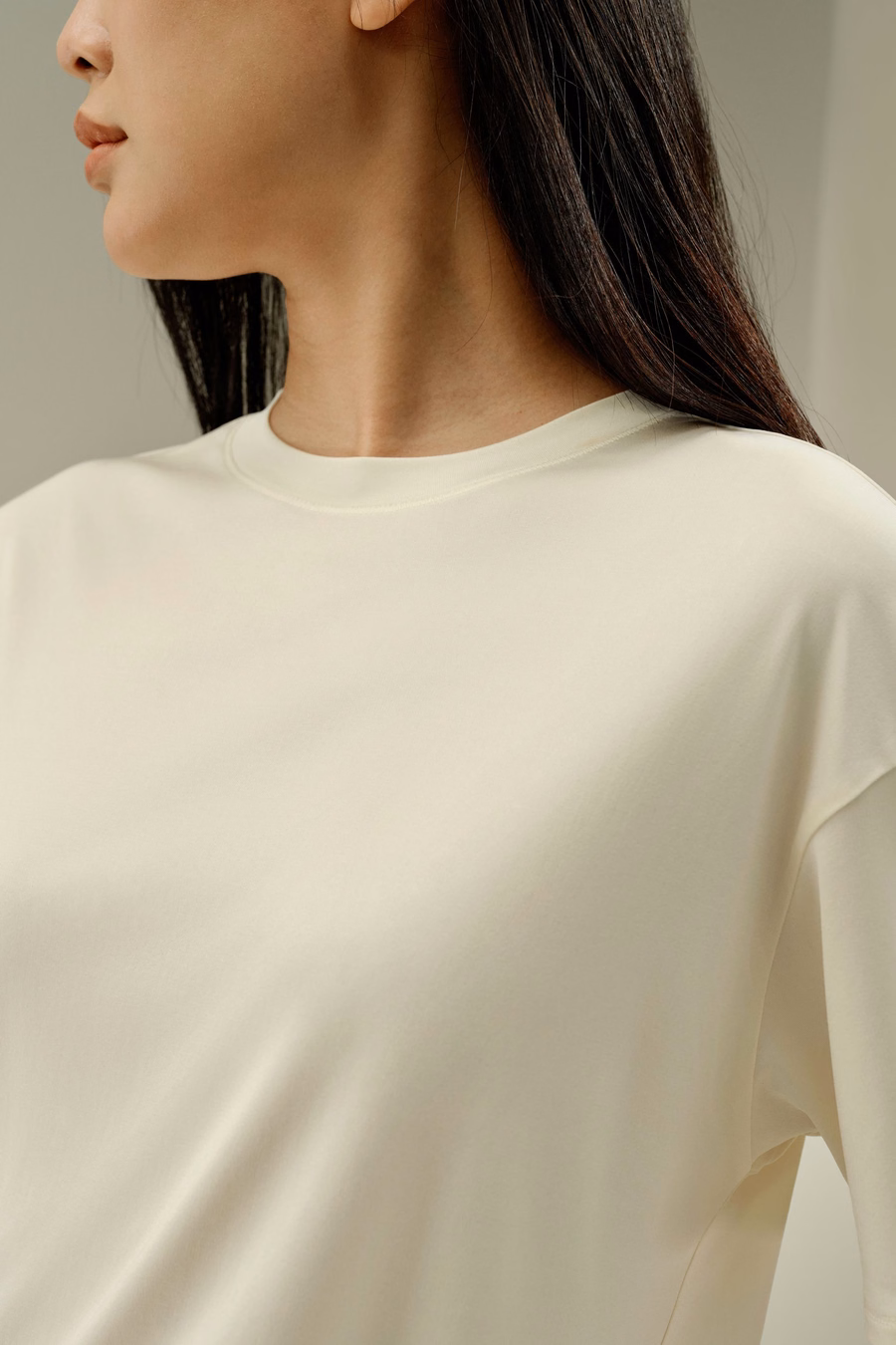 Oversized Zijde Jersey T-shirt
