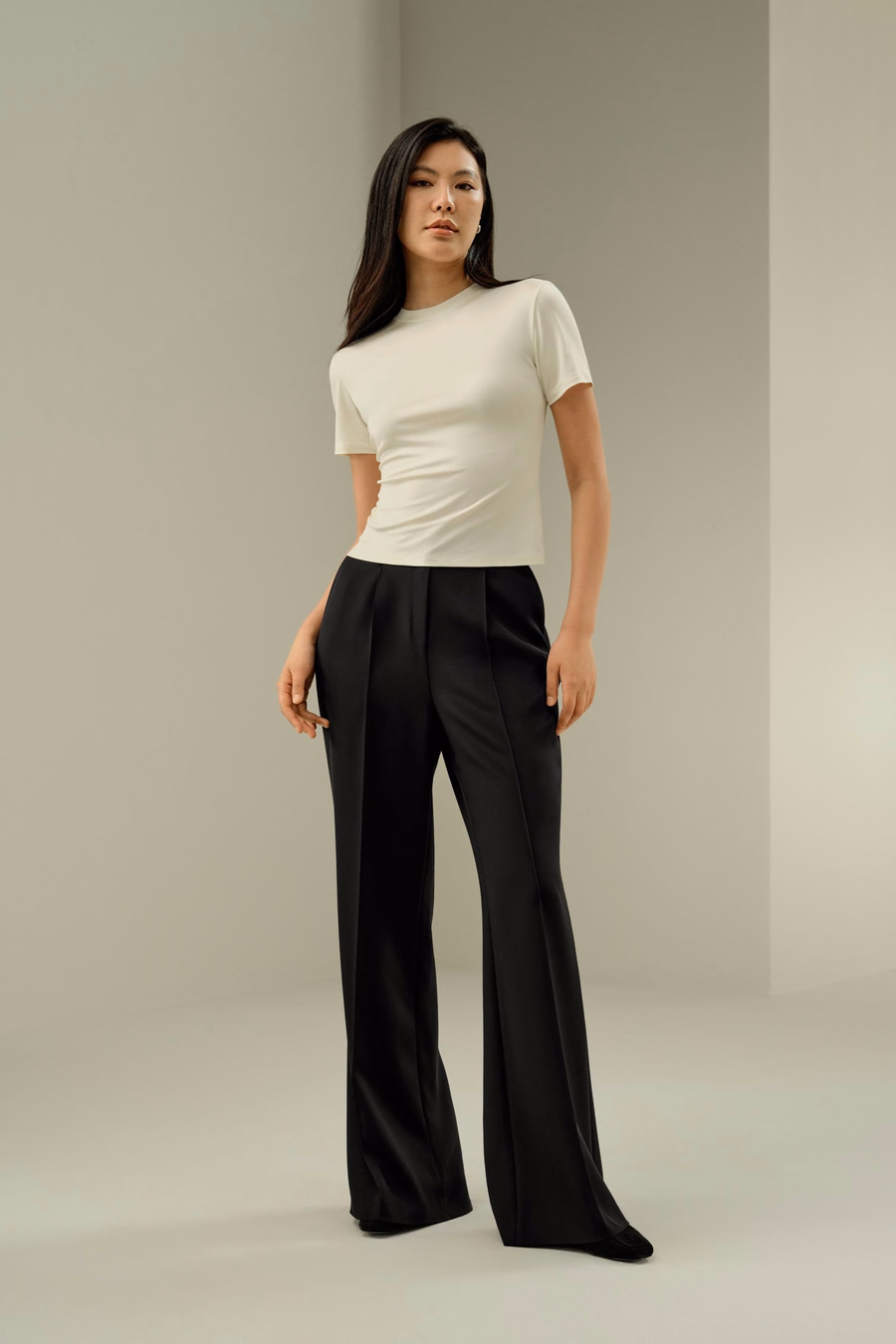 Slim Fitted Silk Jersey Tee