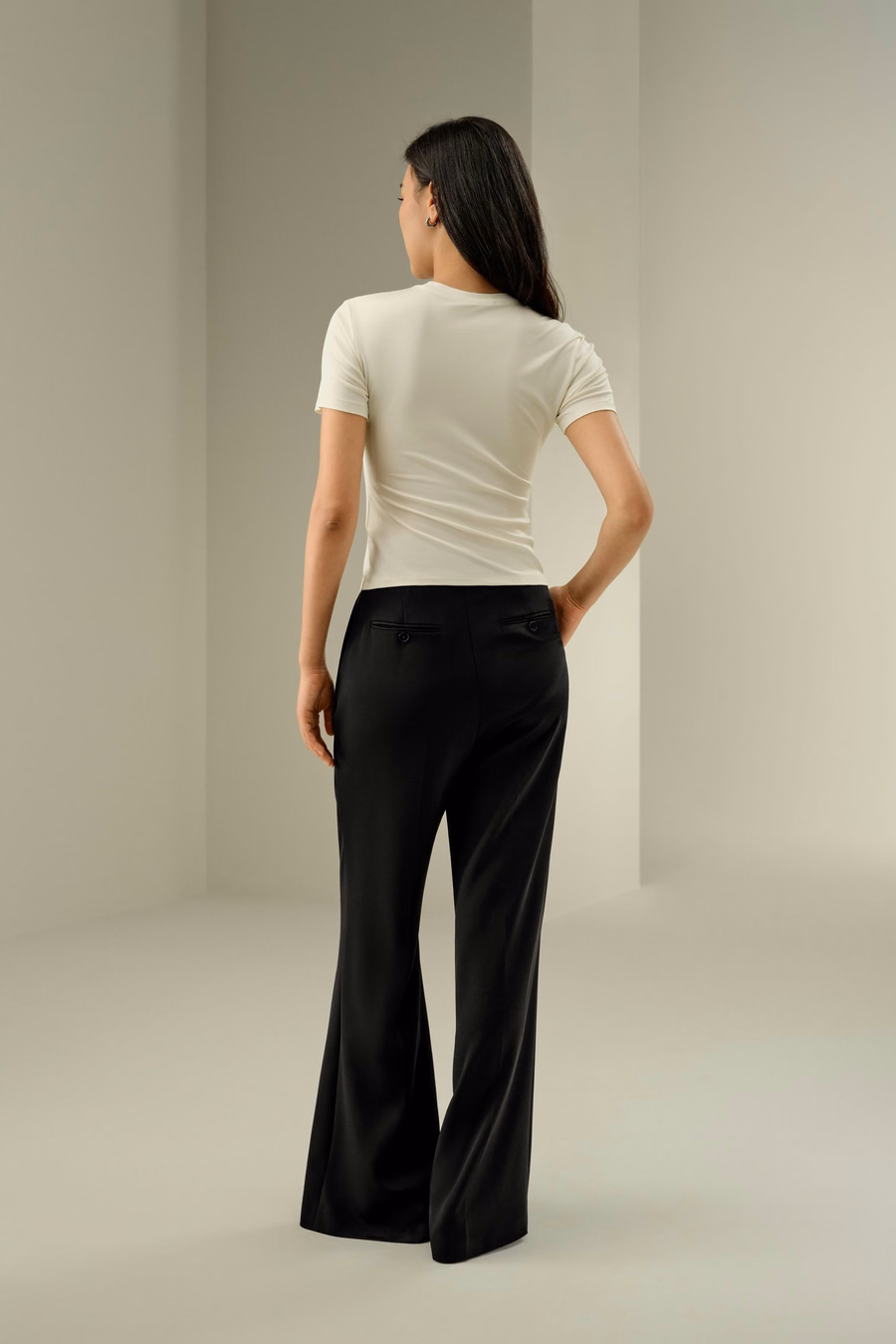 Slim Fitted Silk Jersey Tee