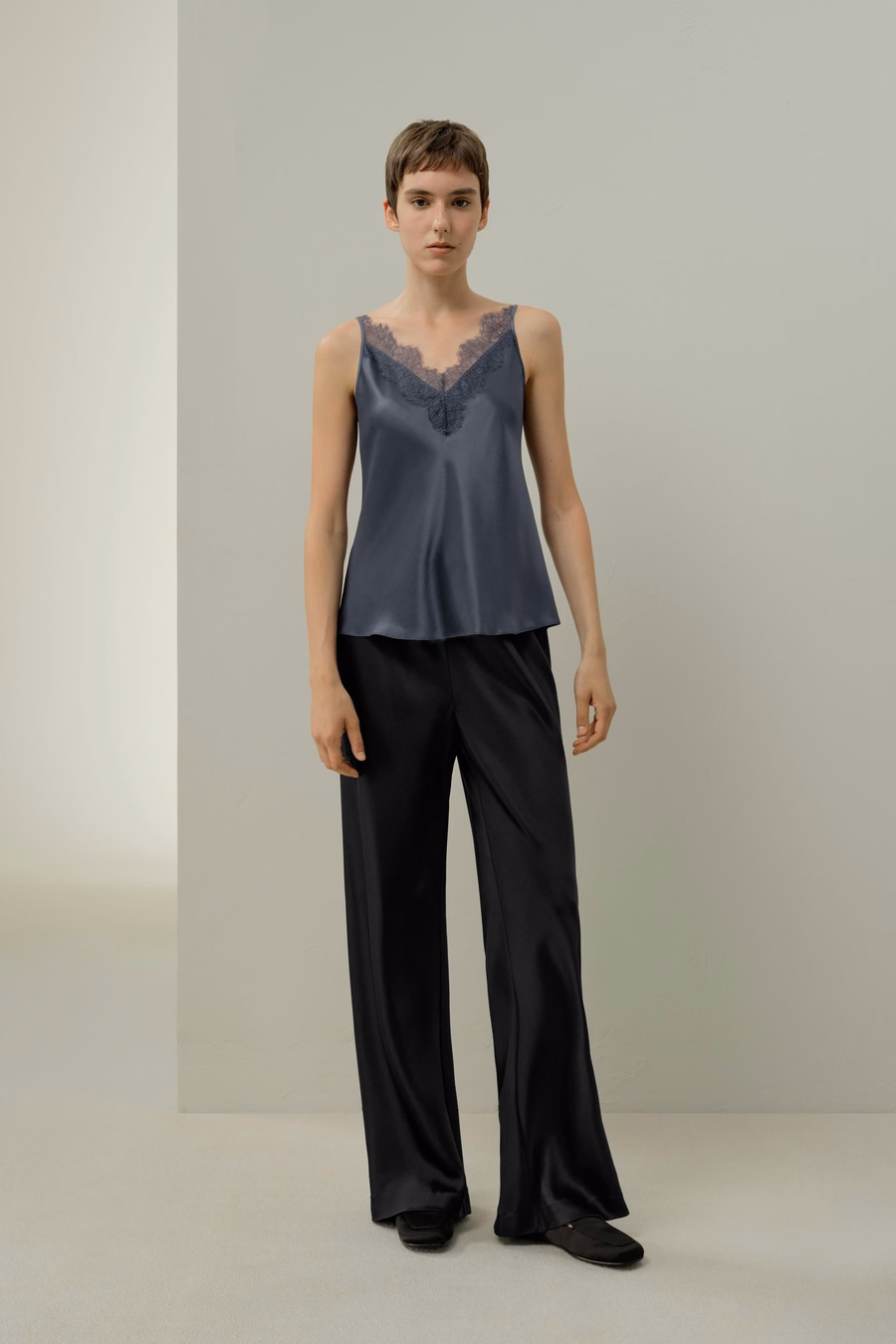 Kant-Trim Zijde Camisole