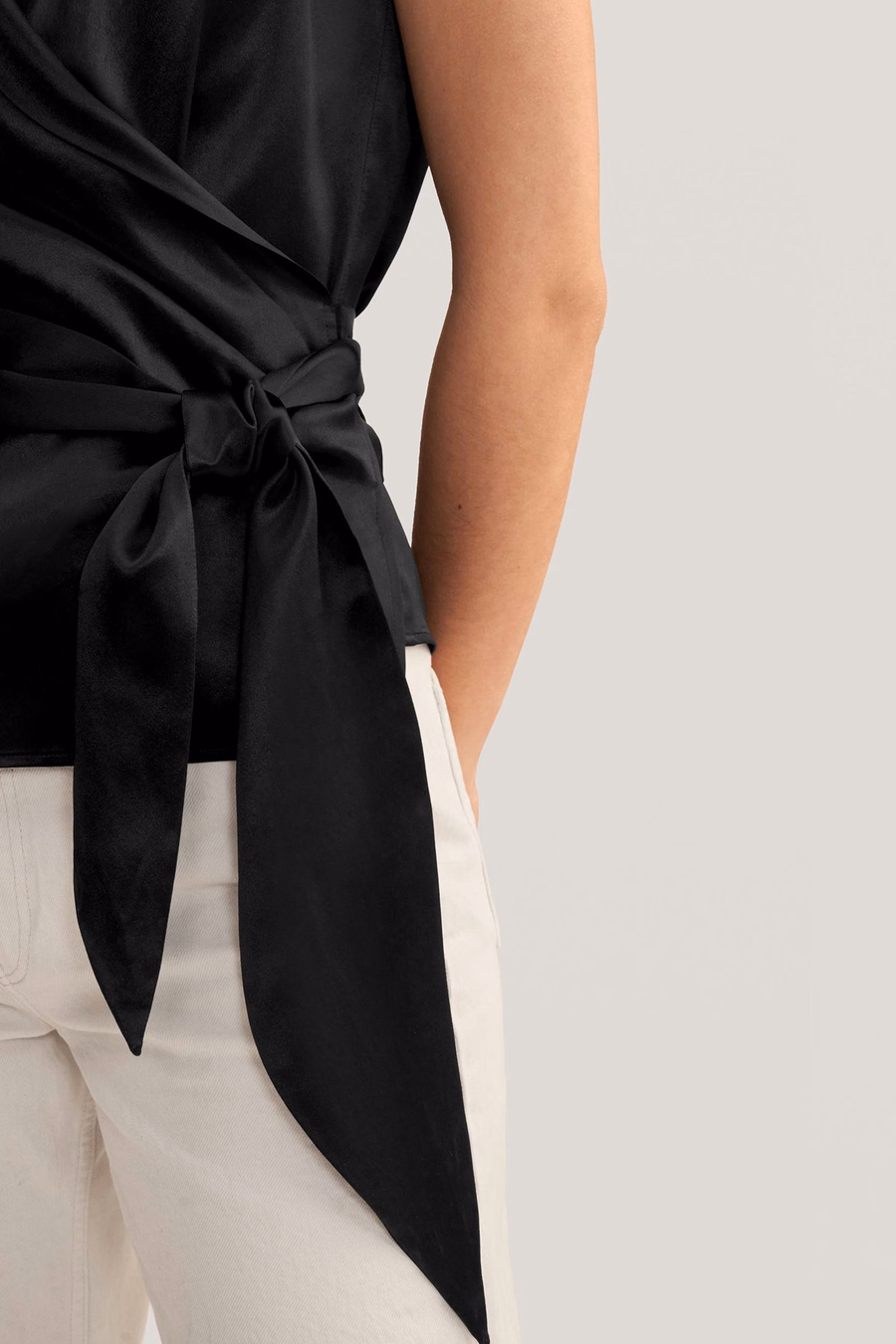 Vrouwen Elegante Zijde Wikkel Blouse