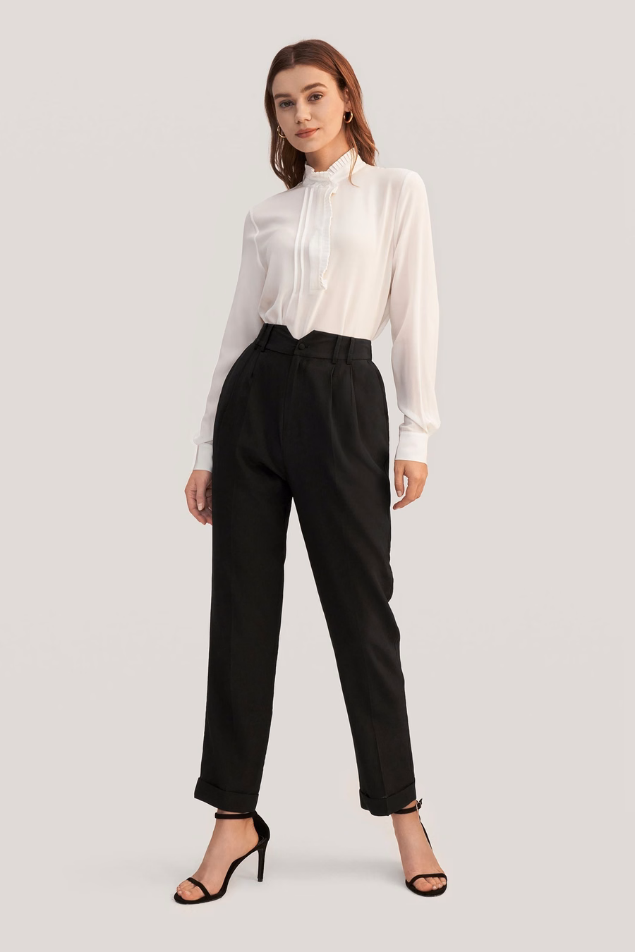 Getailleerde Zijde Broek