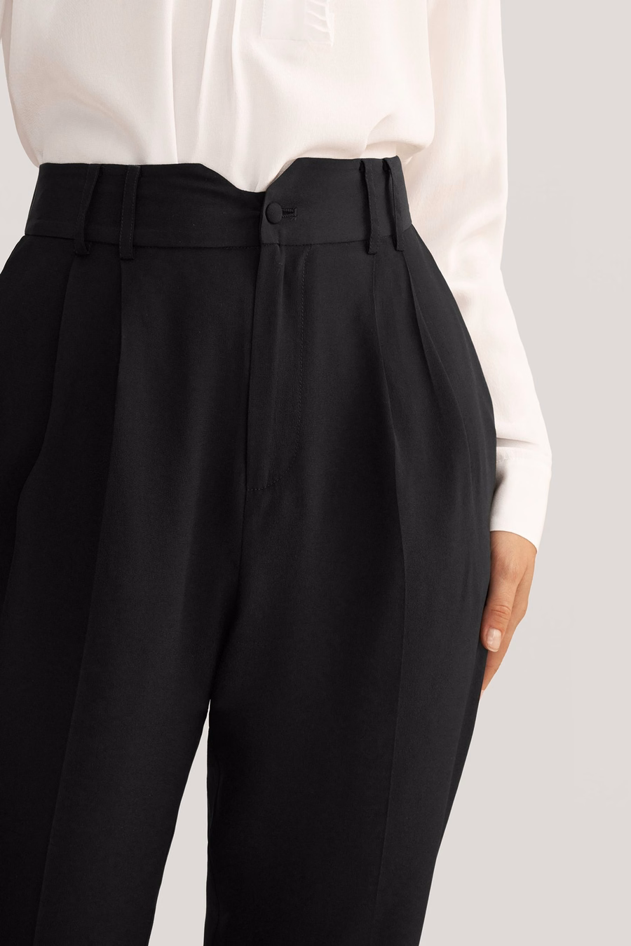 Getailleerde Zijde Broek