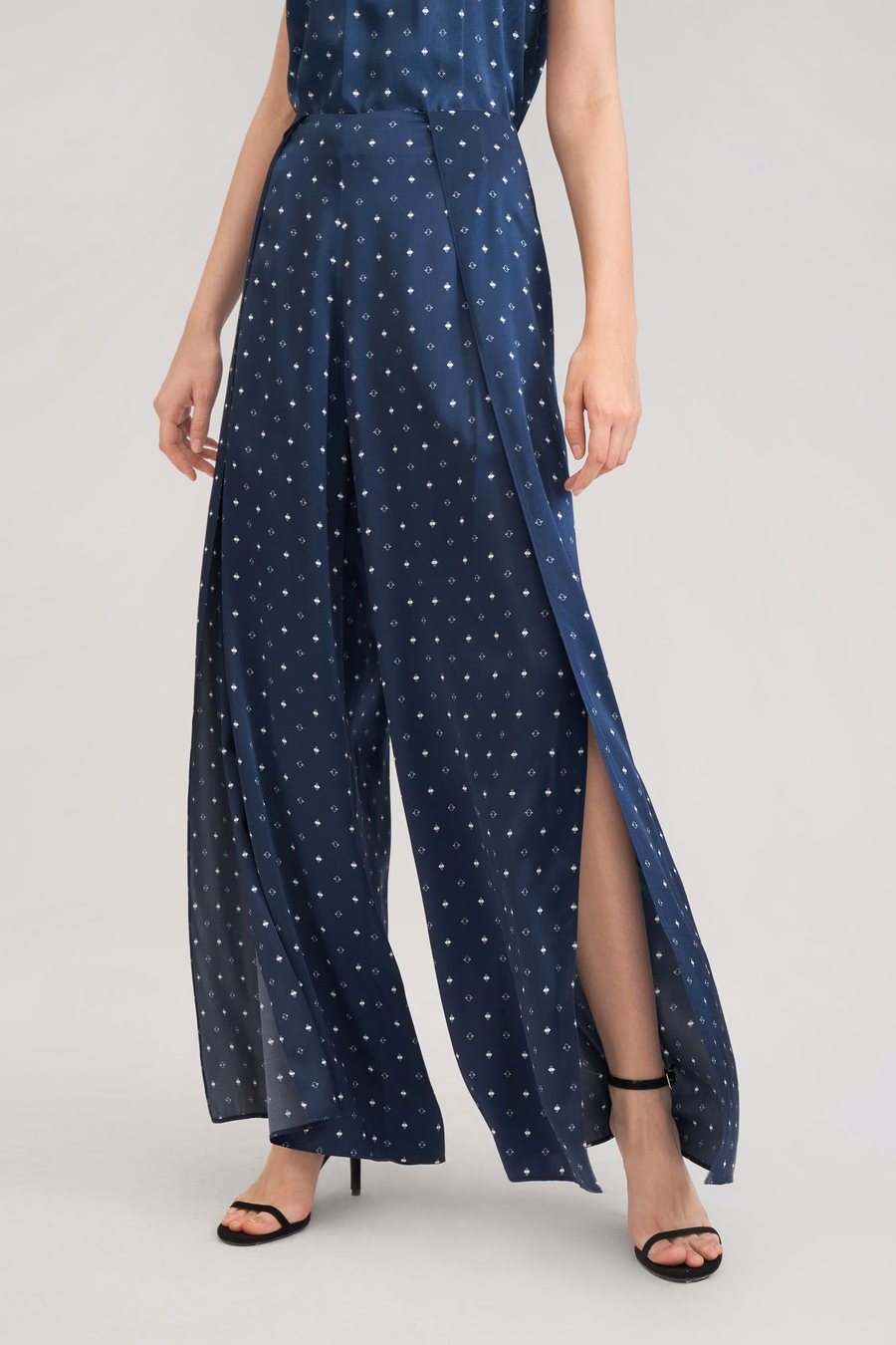 Wijdbenige Zijde Ginkgo Broek