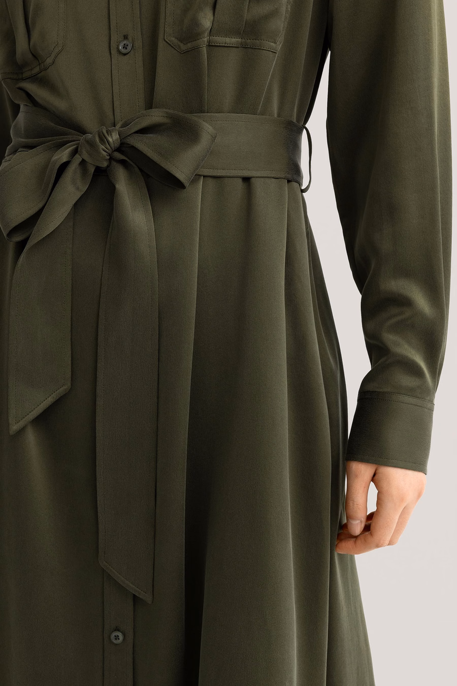 Zandgewassen Pocket Trench Dress