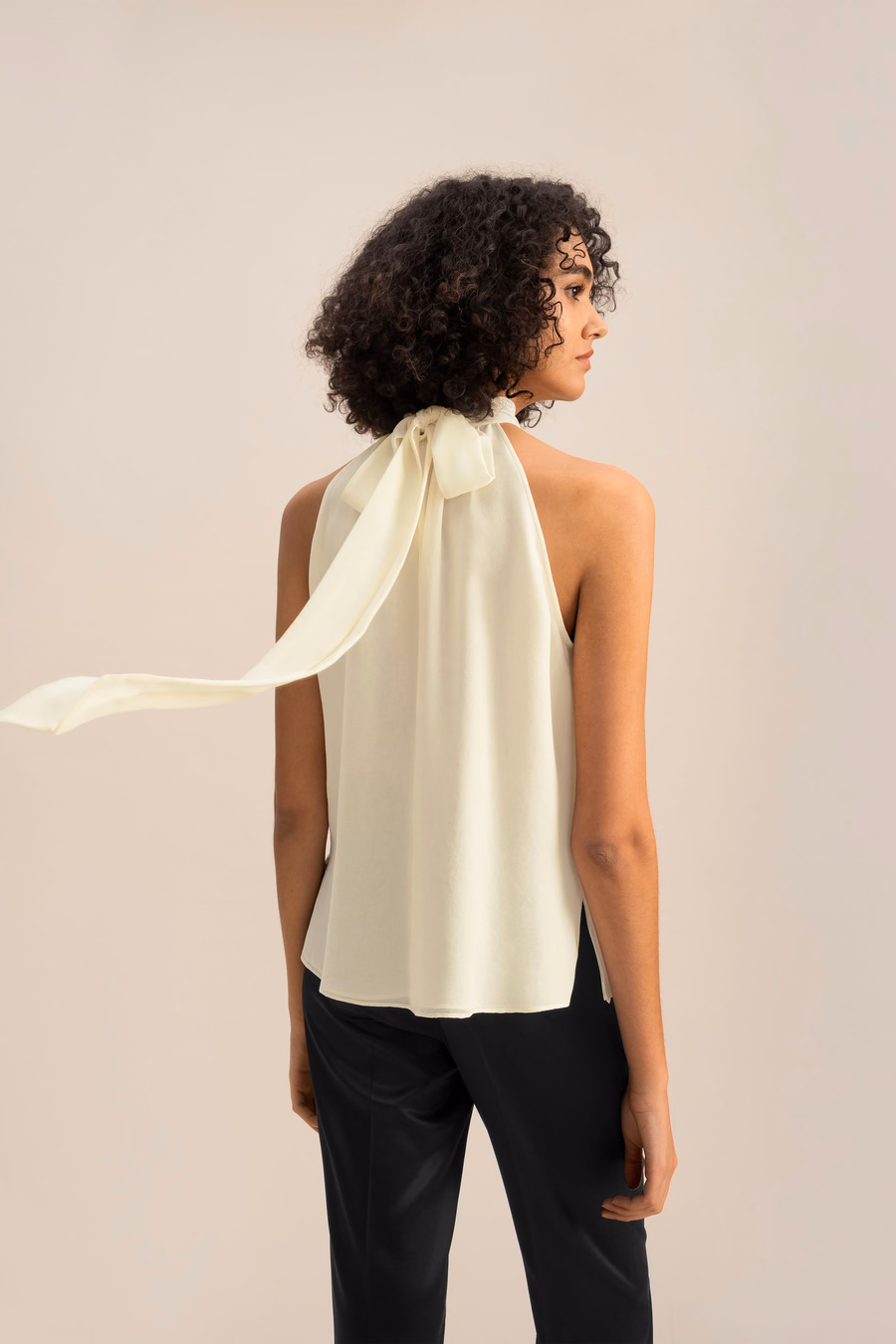 Zijde Georgette Halter Top