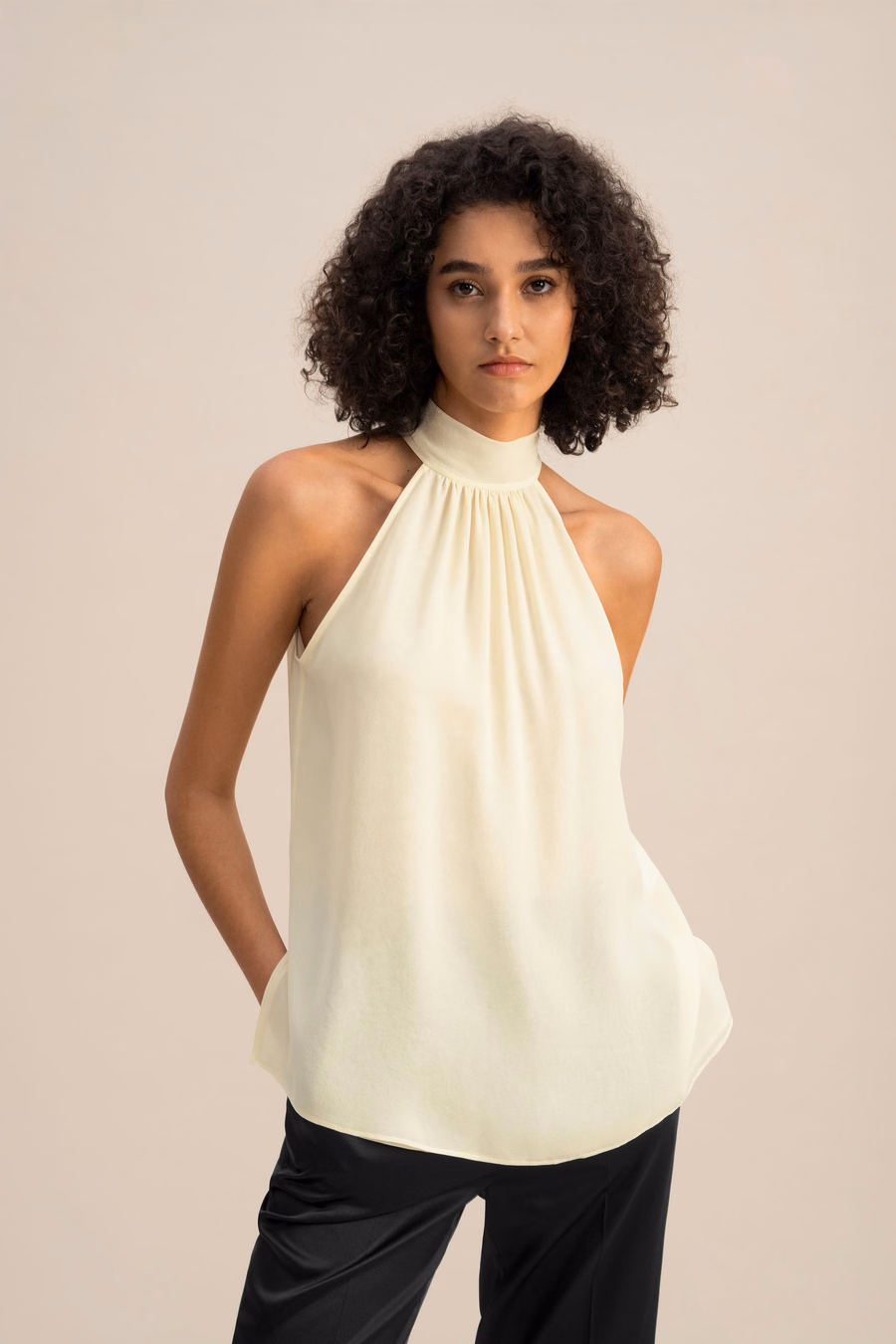 Zijde Georgette Halter Top