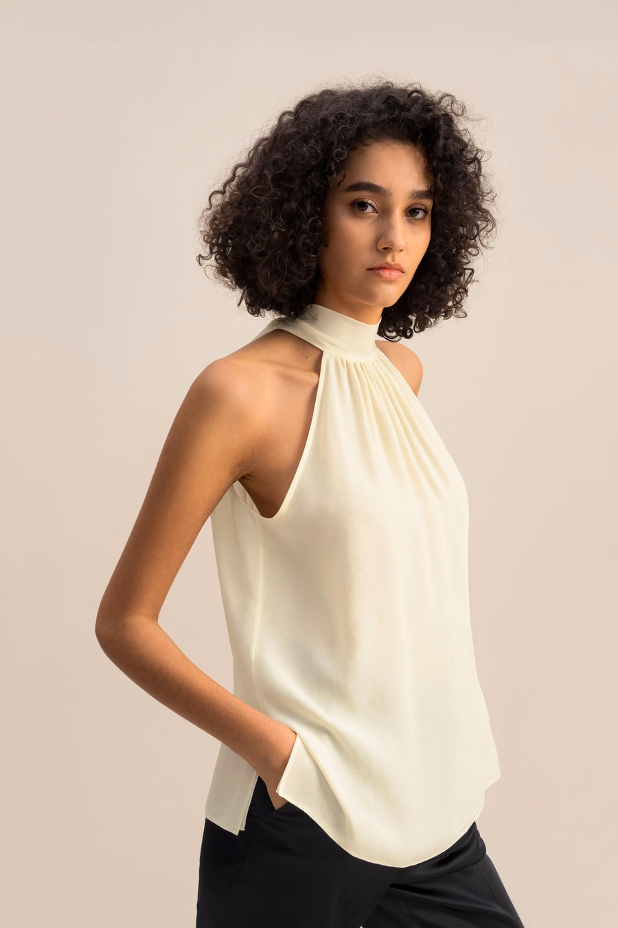 Zijde Georgette Halter Top