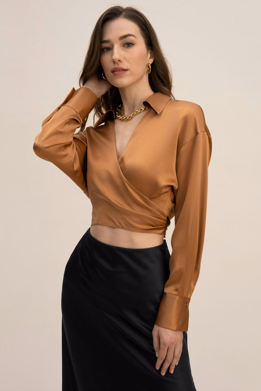 Overslag Cropped Shirt
