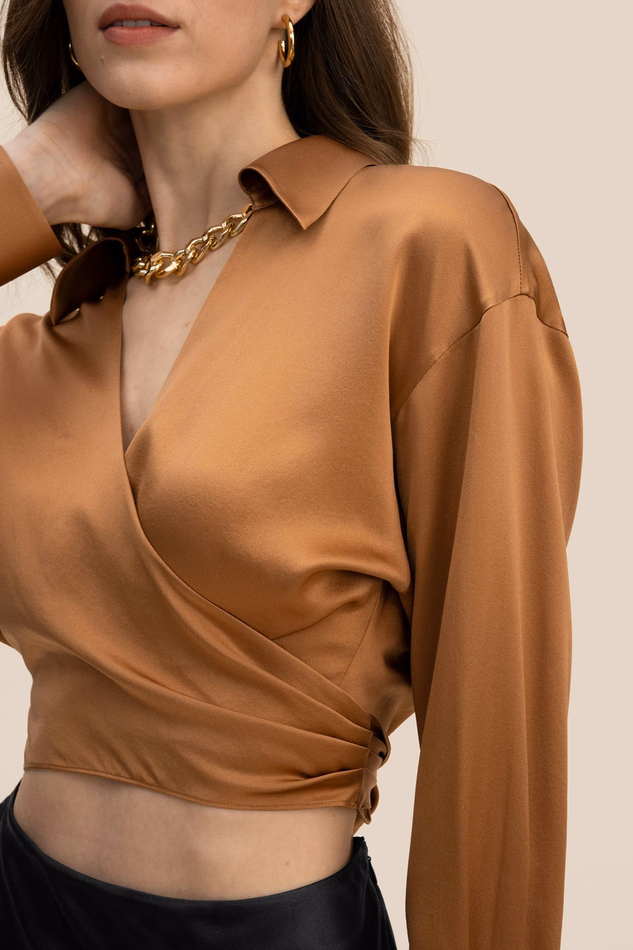 Overslag Cropped Shirt