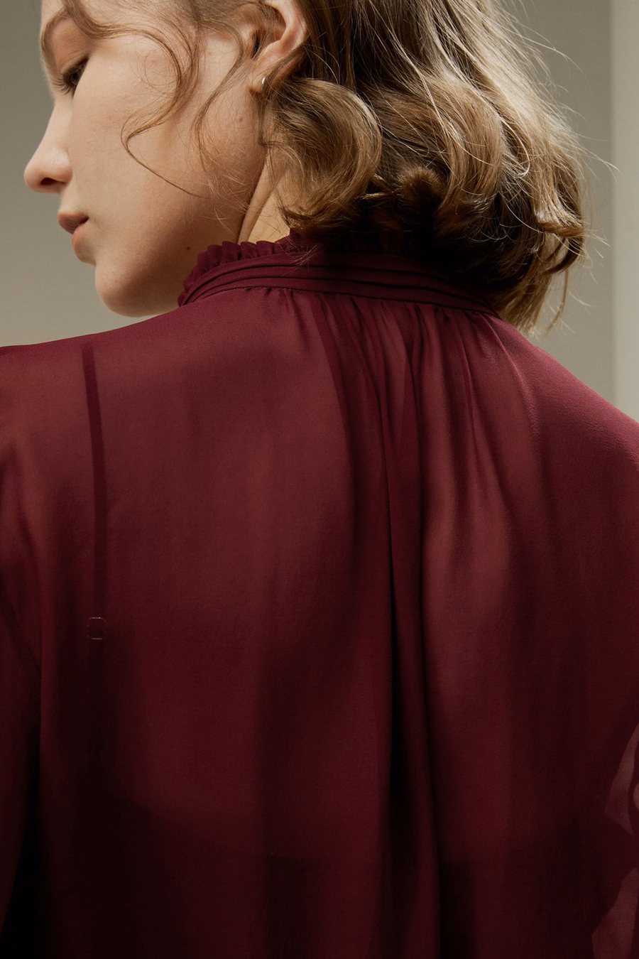Strik Voor Trekkoord Georgette Blouse