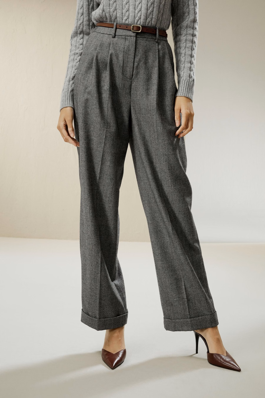 Brede been wol-flanel pakbroek