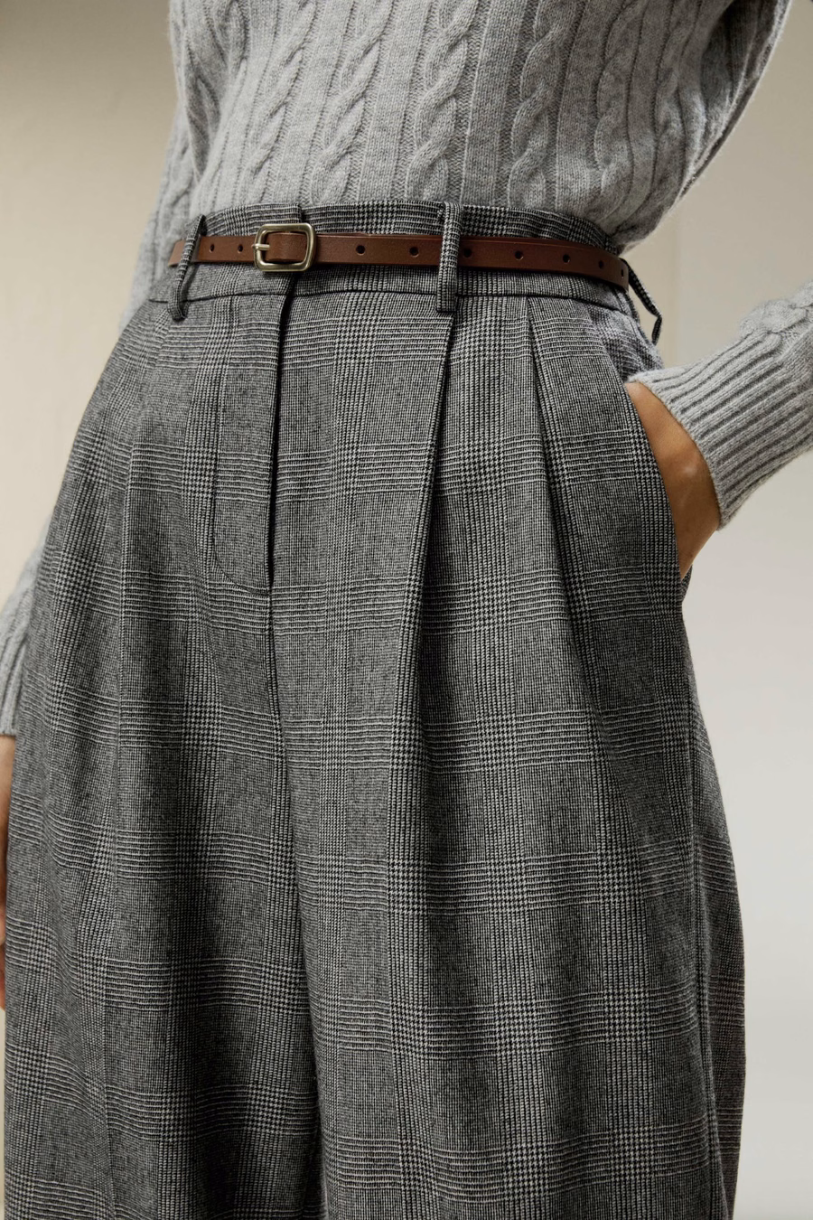 Brede been wol-flanel pakbroek